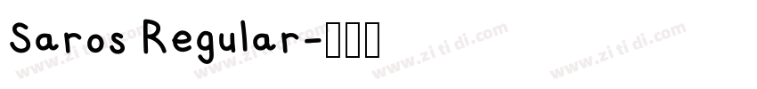 Saros Regular字体转换